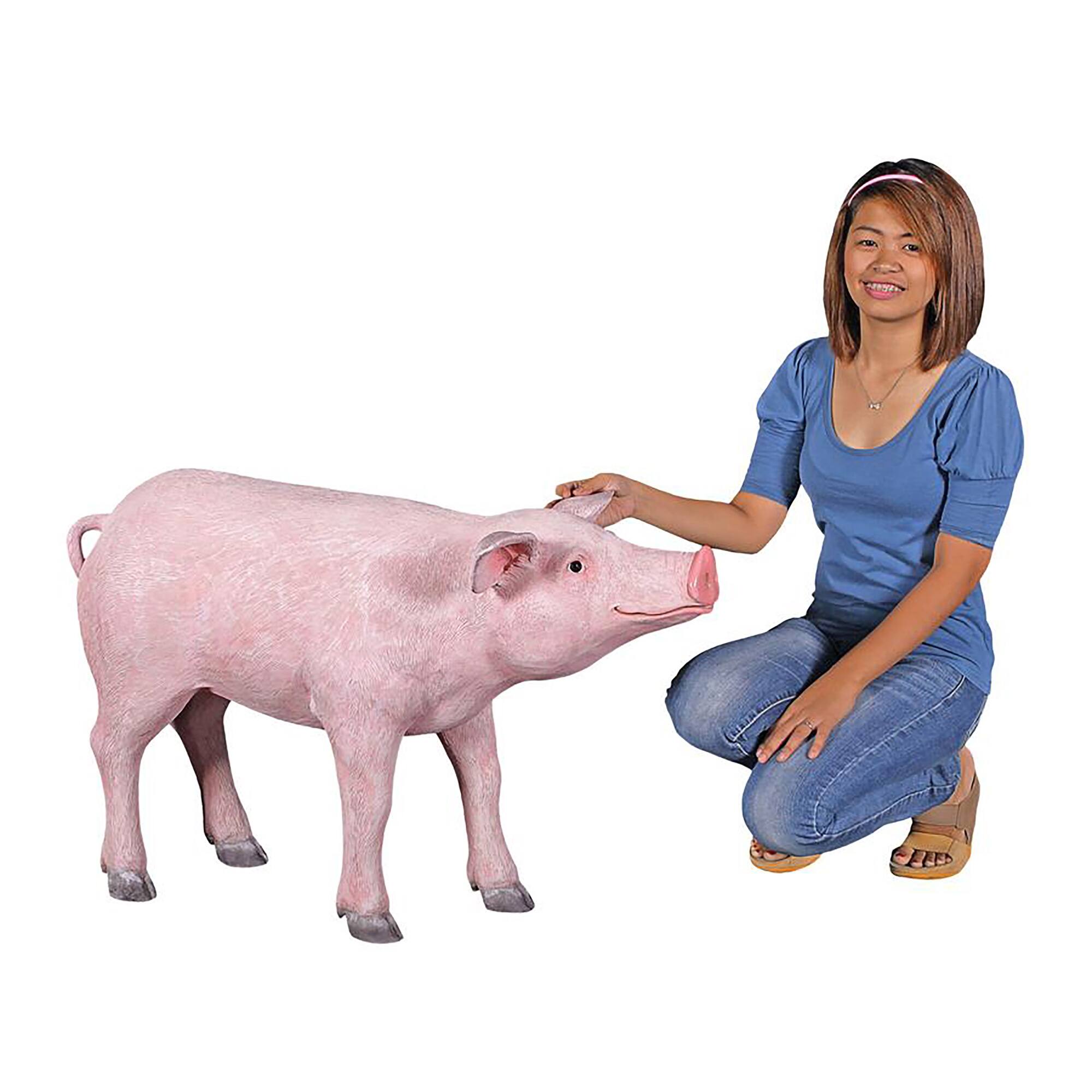 Design Toscano 38.5" Porkchop the Pig Lifesize Hog Statue